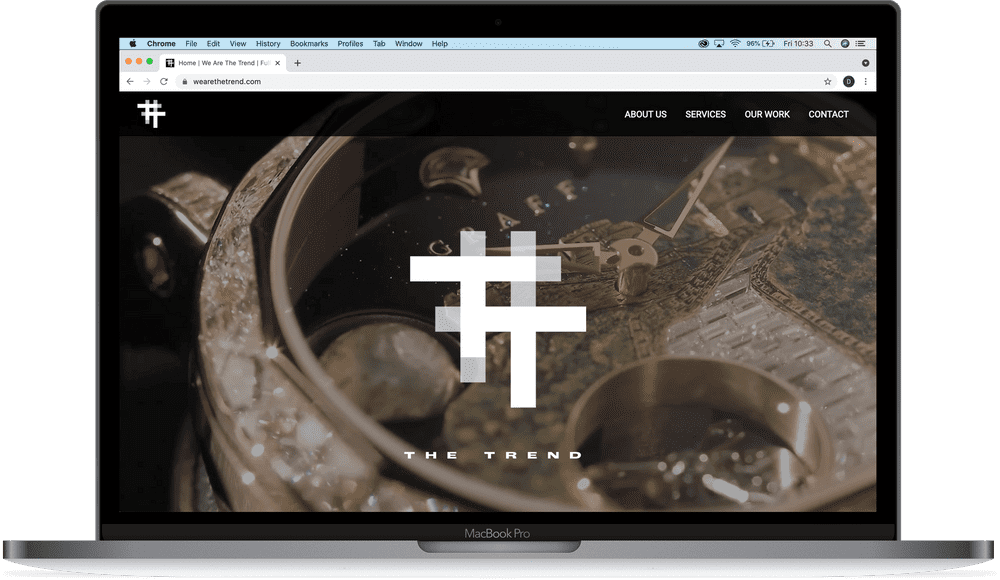 We Are The Trend website example on a laptop